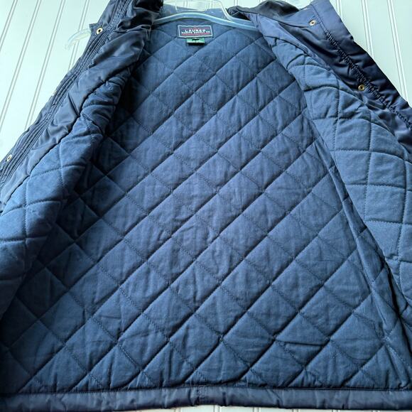 Lauren Ralph Lauren Navy Blue hooded Vest Jacket size L - Picture 9 of 10